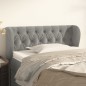 vidaXL Cabecero de terciopelo gris claro 93x23x78/88 cm