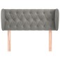 vidaXL Cabecero de terciopelo gris claro 93x23x78/88 cm