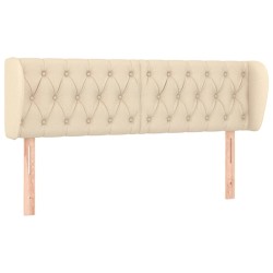 vidaXL Cabecero de tela color crema 163x23x78/88 cm