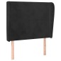 vidaXL Cabecero con orejas de terciopelo negro 83x23x118/128 cm vidaXL Cabecero con orejas de terciopelo negro 83x23x118/128 cm