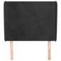 vidaXL Cabecero con orejas de terciopelo negro 83x23x118/128 cm vidaXL Cabecero con orejas de terciopelo negro 83x23x118/128 cm