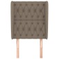 vidaXL Cabecero con orejas de tela gris taupe 83x23x118/128 cm