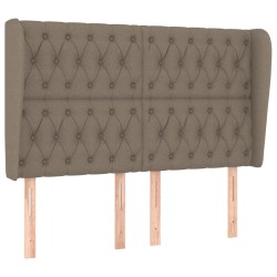 vidaXL Cabecero con orejas de tela gris taupe 163x23x118/128 cm