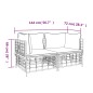 vidaXL Sofás de esquina modulares con cojines 2 uds ratán sintético vidaXL Sofás de esquina modulares con cojines 2 uds ratán sintético