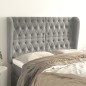 vidaXL Cabecero con orejas de terciopelo gris claro 147x23x118/128 cm vidaXL Cabecero con orejas de terciopelo gris claro 147x23x118/128 cm