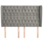 vidaXL Cabecero con orejas de terciopelo gris claro 147x23x118/128 cm vidaXL Cabecero con orejas de terciopelo gris claro 147x23x118/128 cm