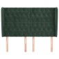 vidaXL Cabecero con orejas de terciopelo verde oscuro 163x23x118/128cm vidaXL Cabecero con orejas de terciopelo verde oscuro 163x23x118/128cm