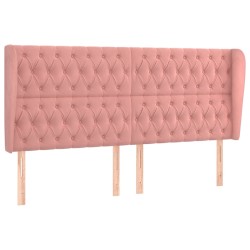 vidaXL Cabecero con orejas de terciopelo rosa 203x23x118/128 cm
