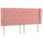 vidaXL Cabecero con orejas de terciopelo rosa 203x23x118/128 cm vidaXL Cabecero con orejas de terciopelo rosa 203x23x118/128 cm