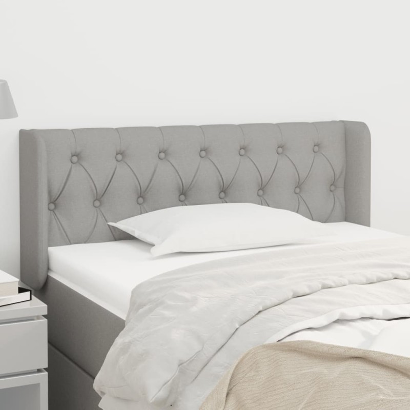 vidaXL Cabecero de tela gris claro 103x16x78/88 cm vidaXL Cabecero de tela gris claro 103x16x78/88 cm