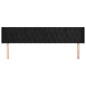 vidaXL Cabecero de terciopelo negro 183x16x78/88 cm