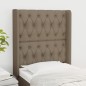 vidaXL Cabecero con orejas de tela gris taupe 83x16x118/128 cm vidaXL Cabecero con orejas de tela gris taupe 83x16x118/128 cm