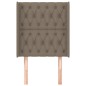 vidaXL Cabecero con orejas de tela gris taupe 83x16x118/128 cm vidaXL Cabecero con orejas de tela gris taupe 83x16x118/128 cm