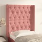 vidaXL Cabecero con orejas de terciopelo rosa 83x16x118/128 cm vidaXL Cabecero con orejas de terciopelo rosa 83x16x118/128 cm