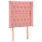 vidaXL Cabecero con orejas de terciopelo rosa 83x16x118/128 cm vidaXL Cabecero con orejas de terciopelo rosa 83x16x118/128 cm