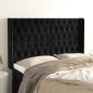 vidaXL Cabecero con orejas de terciopelo negro 163x16x118/128 cm vidaXL Cabecero con orejas de terciopelo negro 163x16x118/128 cm