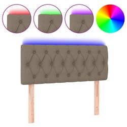 vidaXL Cabecero con LED de tela gris taupe 100x7x78/88 cm