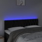 vidaXL Cabecero con LED de terciopelo negro 160x7x78/88 cm