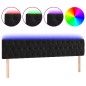 vidaXL Cabecero con LED de terciopelo negro 180x7x78/88 cm vidaXL Cabecero con LED de terciopelo negro 180x7x78/88 cm