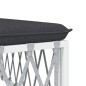 vidaXL Juego de muebles de jardín 7 piezas con cojines acero blanco