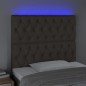 vidaXL Cabecero con luces LED tela gris taupe 100x7x118/128 cm vidaXL Cabecero con luces LED tela gris taupe 100x7x118/128 cm