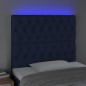 vidaXL Cabecero con luces LED tela azul 100x7x118/128 cm vidaXL Cabecero con luces LED tela azul 100x7x118/128 cm