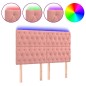 vidaXL Cabecero con luces LED terciopelo rosa 160x7x118/128 cm vidaXL Cabecero con luces LED terciopelo rosa 160x7x118/128 cm