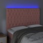 vidaXL Cabecero con luces LED terciopelo rosa 160x7x118/128 cm vidaXL Cabecero con luces LED terciopelo rosa 160x7x118/128 cm