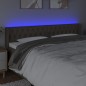 vidaXL Cabecero con LED de tela gris taupe 203x16x78/88 cm vidaXL Cabecero con LED de tela gris taupe 203x16x78/88 cm