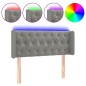 vidaXL Cabecero con LED de terciopelo gris claro 93x16x78/88 cm vidaXL Cabecero con LED de terciopelo gris claro 93x16x78/88 cm
