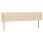 vidaXL Cabecero con LED de tela crema 183x16x78/88 cm vidaXL Cabecero con LED de tela crema 183x16x78/88 cm