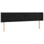 vidaXL Cabecero con LED de terciopelo negro 183x16x78/88 cm