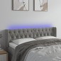 vidaXL Cabecero con LED de terciopelo gris claro 147x16x78/88 cm vidaXL Cabecero con LED de terciopelo gris claro 147x16x78/88 cm