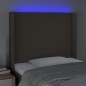 vidaXL Cabecero con LED de tela gris taupe 83x16x118/128 cm vidaXL Cabecero con LED de tela gris taupe 83x16x118/128 cm