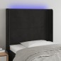 vidaXL Cabecero con LED de terciopelo negro 83x16x118/128 cm vidaXL Cabecero con LED de terciopelo negro 83x16x118/128 cm