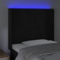 vidaXL Cabecero con LED de terciopelo negro 83x16x118/128 cm vidaXL Cabecero con LED de terciopelo negro 83x16x118/128 cm