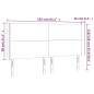 vidaXL Cabecero con LED de tela gris taupe 163x16x118/128 cm