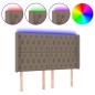 vidaXL Cabecero con LED de tela gris taupe 163x16x118/128 cm vidaXL Cabecero con LED de tela gris taupe 163x16x118/128 cm