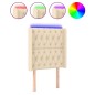 vidaXL Cabecero con LED de tela color crema 83x16x118/128 cm vidaXL Cabecero con LED de tela color crema 83x16x118/128 cm