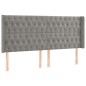 vidaXL Cabecero con LED de terciopelo gris claro 183x16x118/128 cm vidaXL Cabecero con LED de terciopelo gris claro 183x16x118/128 cm