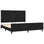 vidaXL Estructura de cama con cabecero de terciopelo negro 160x200 cm vidaXL Estructura de cama con cabecero de terciopelo negro 160x200 cm