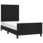 vidaXL Estructura de cama con cabecero de terciopelo negro 80x200 cm vidaXL Estructura de cama con cabecero de terciopelo negro 80x200 cm