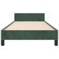 vidaXL Estructura cama con cabecero terciopelo verde oscuro 80x200 cm