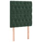 vidaXL Estructura cama con cabecero terciopelo verde oscuro 80x200 cm