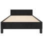 vidaXL Estructura de cama con cabecero de terciopelo negro 90x200 cm vidaXL Estructura de cama con cabecero de terciopelo negro 90x200 cm