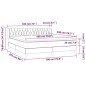 vidaXL Cama box spring con colchón tela marrón oscuro 180x200 cm vidaXL Cama box spring con colchón tela marrón oscuro 180x200 cm
