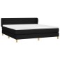 vidaXL Cama box spring con colchón tela negro 160x200 cm vidaXL Cama box spring con colchón tela negro 160x200 cm