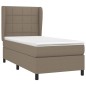 vidaXL Cama box spring con colchón tela gris taupe 80x200 cm vidaXL Cama box spring con colchón tela gris taupe 80x200 cm