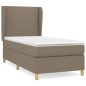 vidaXL Cama box spring con colchón tela gris taupe 80x200 cm vidaXL Cama box spring con colchón tela gris taupe 80x200 cm
