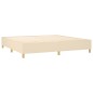 vidaXL Cama box spring con colchón tela color crema 200x200 cm vidaXL Cama box spring con colchón tela color crema 200x200 cm
